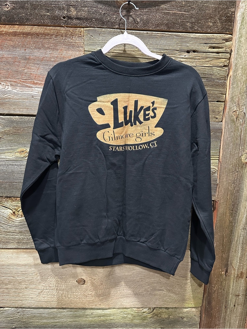 NWOT Luke's Gilmore Girls Black Crewneck Sweatshirt Small